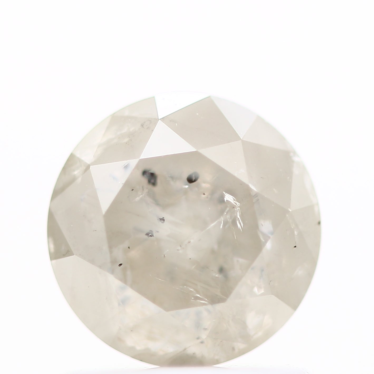 0.97 Carat Salt and Pepper Gray Round Brilliant Cut Natural Loose Diamond